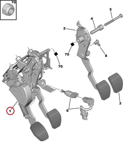 Piduritule lüliti OEM Citroen/Peugeot
