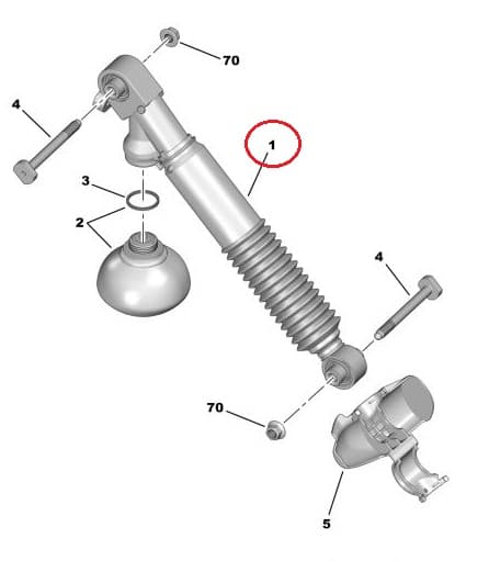 Tagavedru silinder OEM Citroen C6/C5 08-
