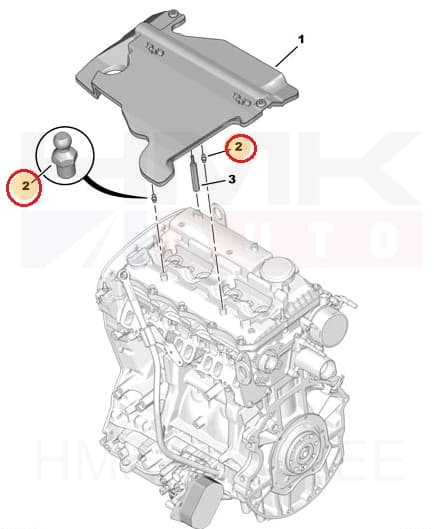 Mootorikatte kinnituspuks OEM Boxer/Jumper 2,2HDi 06-