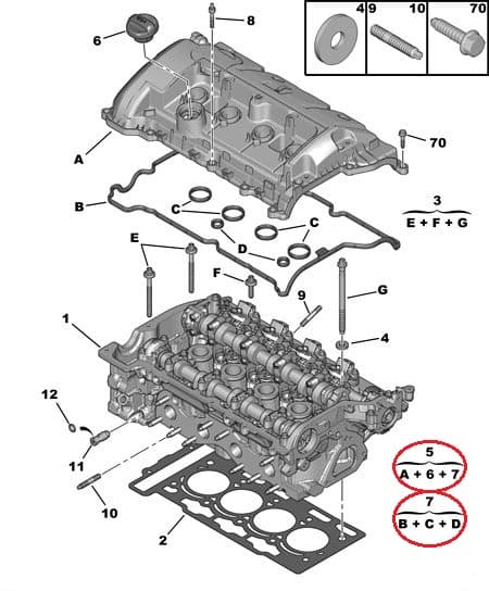 Klapikambri kaas OEM Citroen/Peugeot EP6
