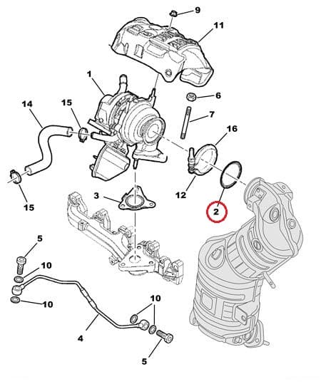 Turbo tihend OEM Citroen Nemo/Peugeot Bipper 1,3HDI