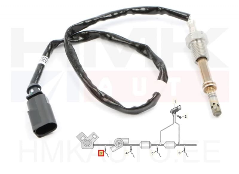 Väljalaskegaaside temperatuuri andur OEM VW T5,T6 2,0TDI