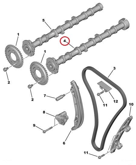 Nukkvõll sisselase OEM Jumper/Boxer/Ducato 2,2HDI 2006-