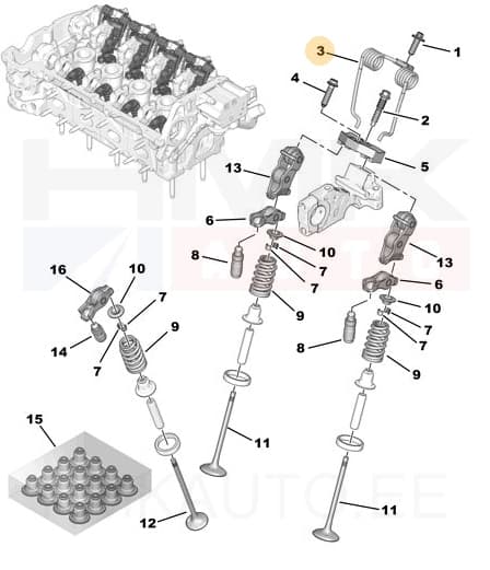 Klapitõusu vedru PSA 1,6VTI EP6