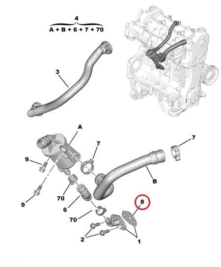 EGR toru tihend OEM Citroen Nemo/Peugeot Bipper 1,3HDI