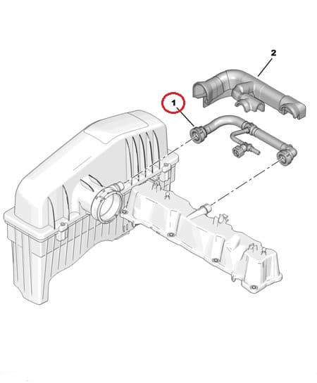 Karterituulutuse toru OEM Citroen/Peugeot