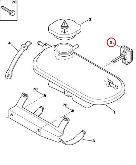 Jahutusvedeliku taseme andur OEM Citroen/Peugeot