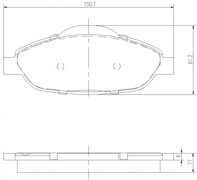 Piduriklotside komplekt eesmine Peugeot 308/3008