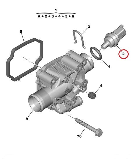 Jahutusvedeliku temperatuuri andur OEM Citroen/Peugeot 1,4-1,6