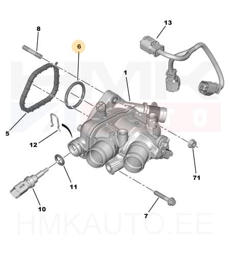 Termostaadi tihend OEM Citroen/Peugeot  EP6T
