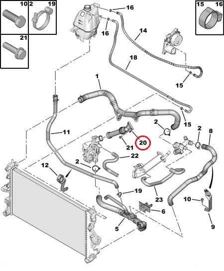 Jahutusvedeliku toru OEM Jumper/Boxer/Ducato 2,2HDI 2006-