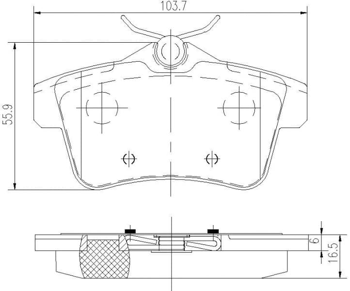 Piduriklotside komplekt tagumine Citroen C4, DS4, DS5 / Peugeot 308, 3008, 508, 5008, RCZ
