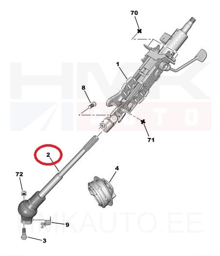 Roolisamba kardaanliigend OEM Jumpy/Expert 07-