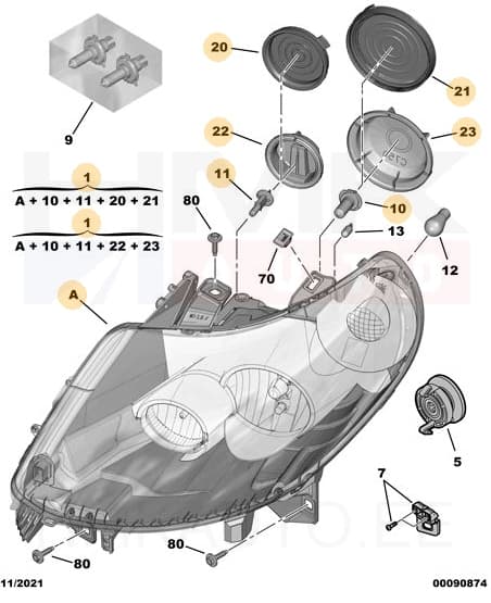 Esituli parem OEM Jumper/Boxer/Ducato 2011-14