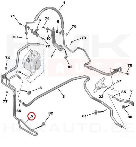 Roolivõimendi survetoru OEM Berlingo/ Partner 1,6HDI