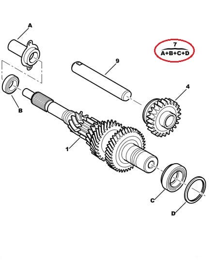 Käigukasti peavõlli laagrite komplekt OEM Citroen/Peugeot ML5C k.kast
