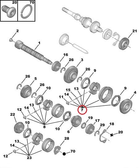 Sünkronisaator 1-2 käik OEM Citroen/Peugeot MA/MA5 käigukast