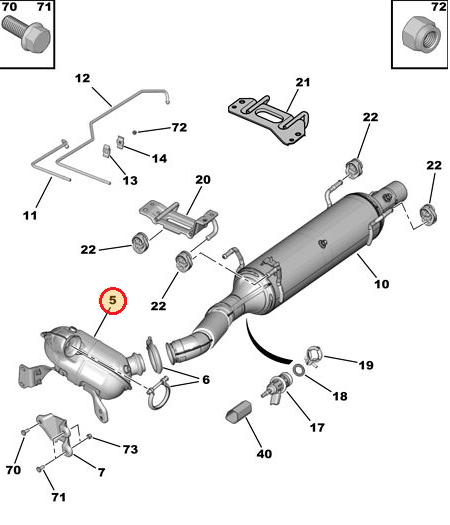 Katalüsaator OEM Jumper/Boxer 2,0HDI EURO6