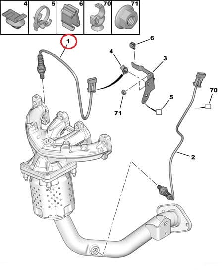 Lambda andur OEM Peugeot/Citroen 1,1/1.4