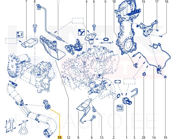 Sisselaske õhu temperatuuri andur OEM Renault