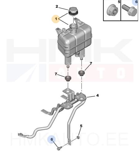 Jahutusvedeliku paisupaak OEM Ducato 2014- (andurita)
