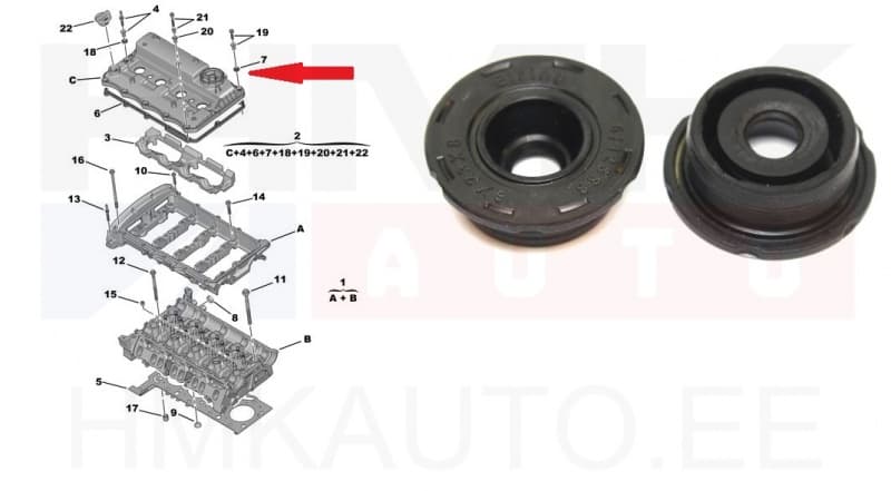 Klapikambrikaane poldi tihend Jumper/Boxer/Ducato/Transit 2,2HDi 06-