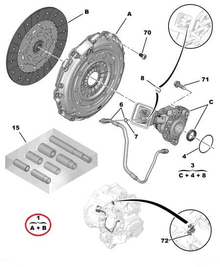 Sidurikomplekt OEM PSA 1,6HDi 2010-
