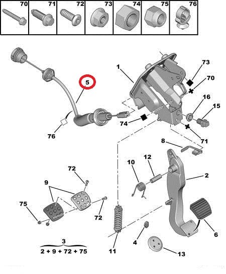 Siduritross automaatreguleerimisega Peugeot 206 1.1-1.6