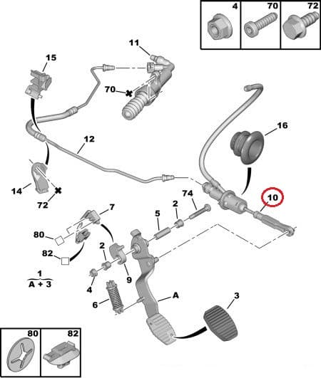 Siduri peasilinder OEM Citroen Berlingo/Peugeot Partner 2008-