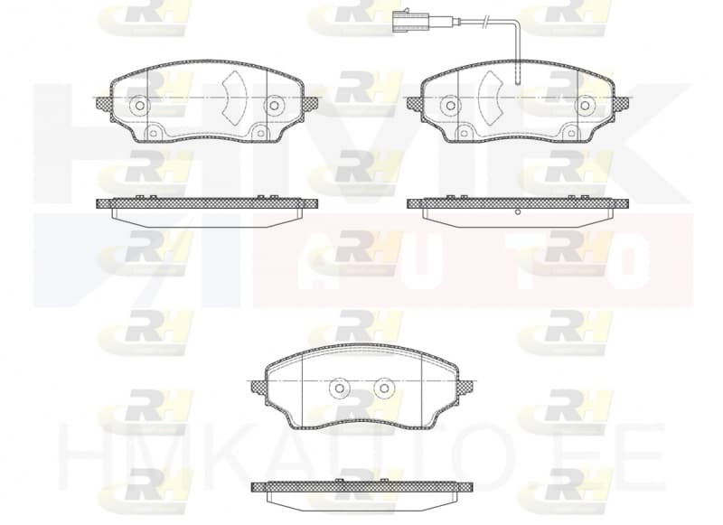 Piduriklotside komplekt tagumine Ducato MCA 2021- 16" (elektr. seisupidur)