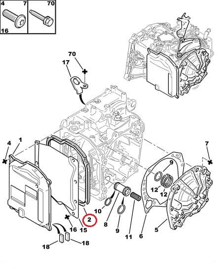 Käigukasti otsakaane tihend OEM Renault/PSA AL4 , AT8, DP0