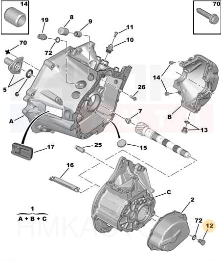 Õlikork käigukastile OEM Citroen/Peugeot