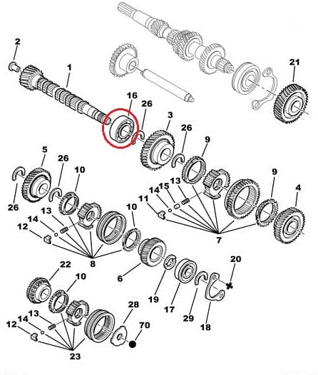 Käigukasti laager OEM Citroen/Peugeot