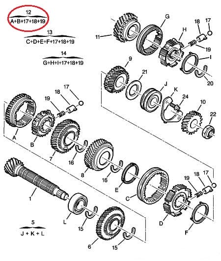Sünkronisaator 1-2 käik OEM Jumpy/Expert/806