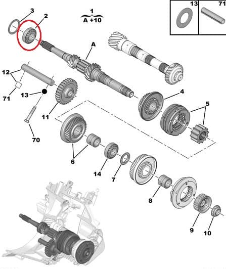 Käigukasti laager 25x47x15 Citroen/Peugeot BE3/BE4