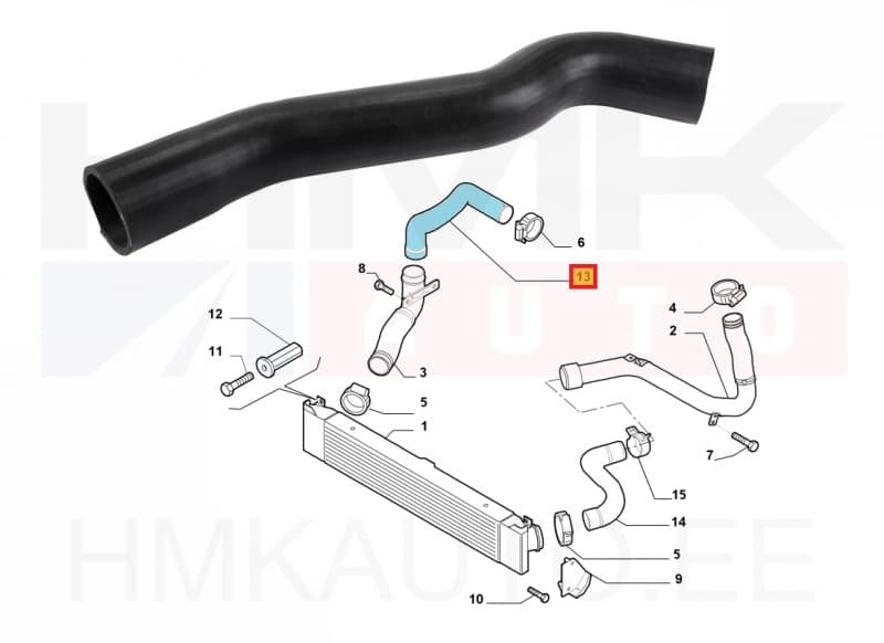 Turbo õhuvoolik Jumper/Boxer/Ducato 3,0HDi  Euro5