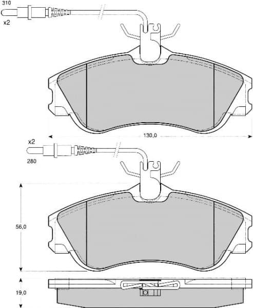 Piduriklotside komplekt eesmine Citroen Xsara/Berlingo; Peugeot Partner