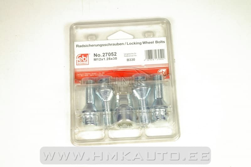 Turvapoltide komplekt M12x1,25 x 30mm