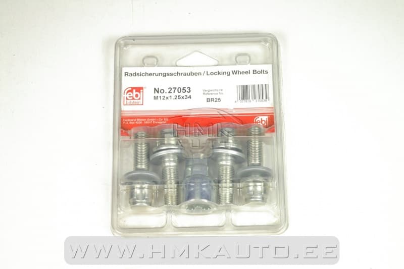 Turvapoltide komplekt M12x1,25 x34mm Citroen/Peugeot