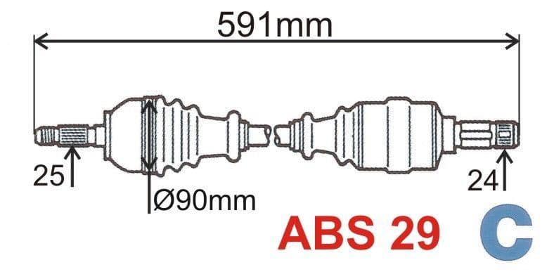 Veovõll komplektne vasak Berlingo/Partner/Xsara Picasso