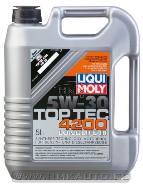 TOP TEC 4200 5W-30 LONGLIFE III õli 5L