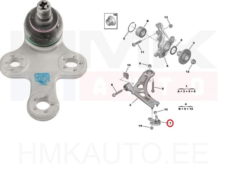 Sarniir Berlingo/Partner/Combo/ProAce City 2019- (alumiinium õõtshoob)