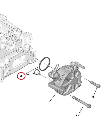 Vaakumpumba tihendikomplekt OEM Citroen/Peugeot 1,6HDi>>1692660380