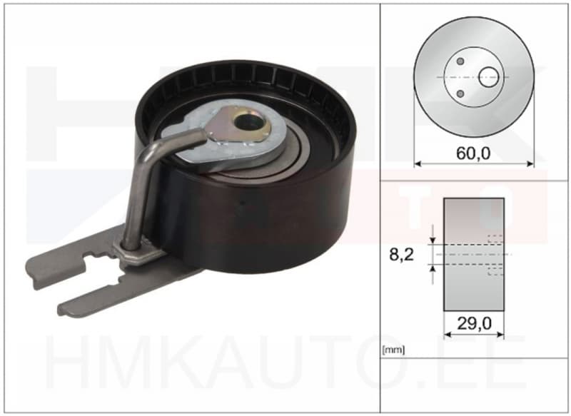 Hammasrihma pingutusrull Peugeot/Citroen 1,4/1,6HDi