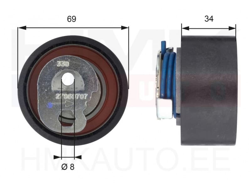 Hammasrihma pingutusrull Fiat Ducato 2,3JTD 2002-