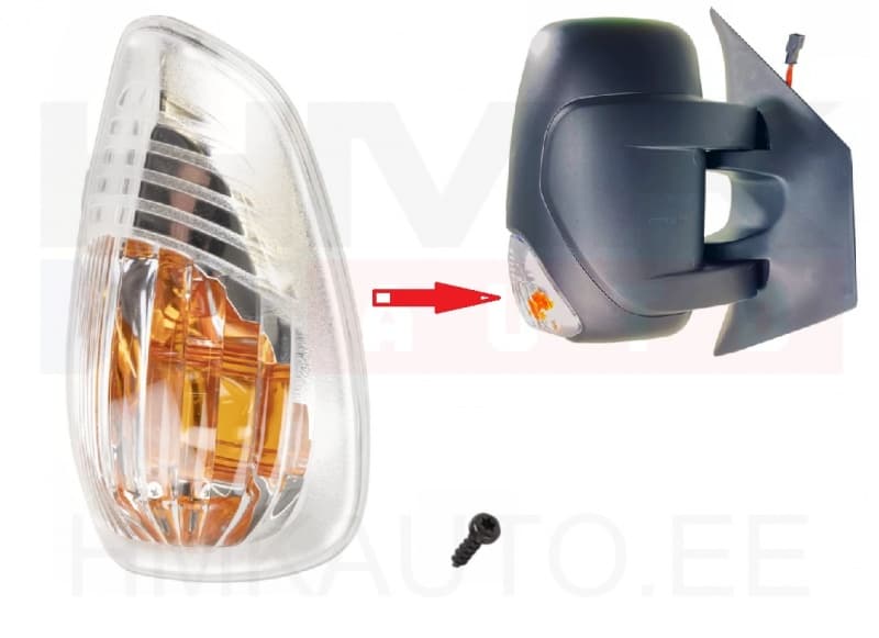 Suunatuli peeglis parem "oranz" Renault Master 2010- (16W pirn)