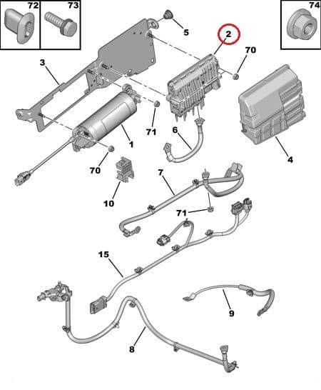 Juhtmoodul Start-Stop OEM Citroen/Peugeot Euro5