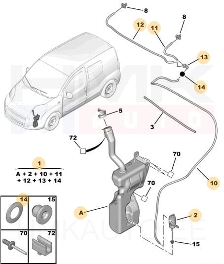 Klaasipesupaak OEM Nemo/Bipper
