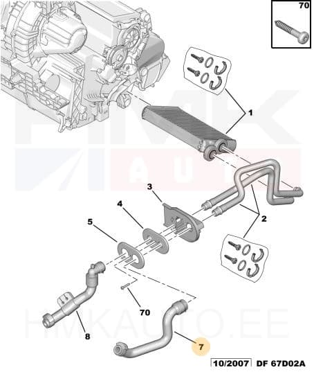 Jahutusvedeliku lõdvik OEM Citroen C5 / Peugeot 407