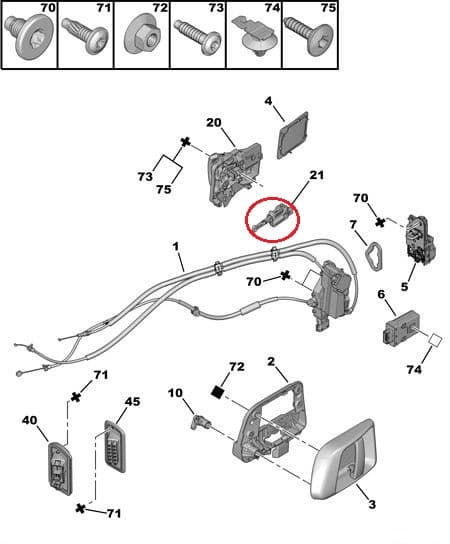 Keskluku mootor Peugeot 1007